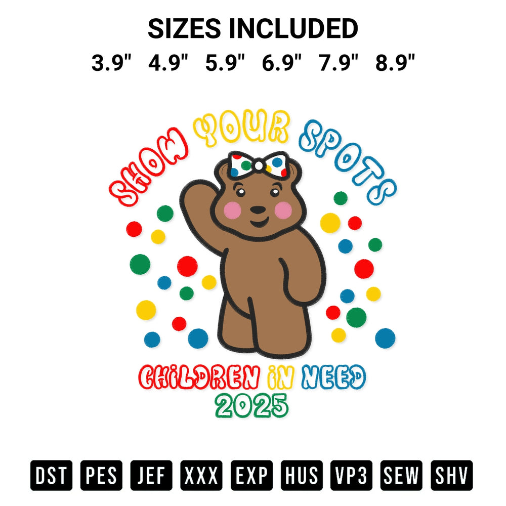 Shop the Blush Bear 2025 Embroidery Design machine embroidery pattern at Designspacks.com. Beautifully digitized for flawless stitching on any fabric. Available sizes: 3.9", 4.9", 5.9", 6.9", 7.9", 8.9".
