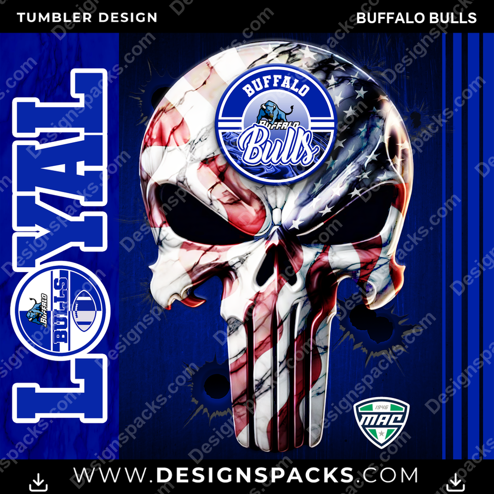 College Sport Loyal Buffalo Bulls NCAA College Sport Tumbler Digital Wrap Design Download