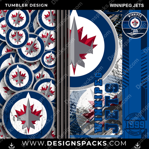 Hockey Sports Winnipeg Jets Tumbler Digital Wrap Design