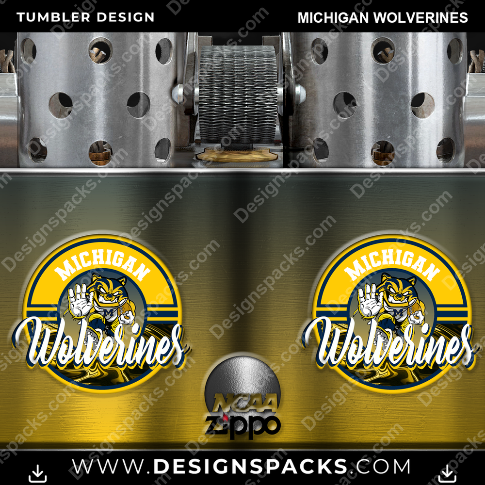College Sport Zippo Lighter Michigan Wolverines NCAA College Sport Tumbler Digital Wrap Design Download