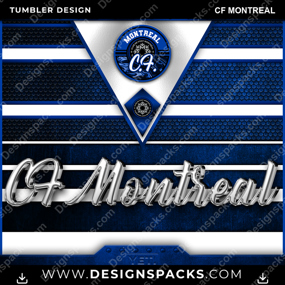 US Soccer YETI CF Montreal Tumbler Digital Wrap Design