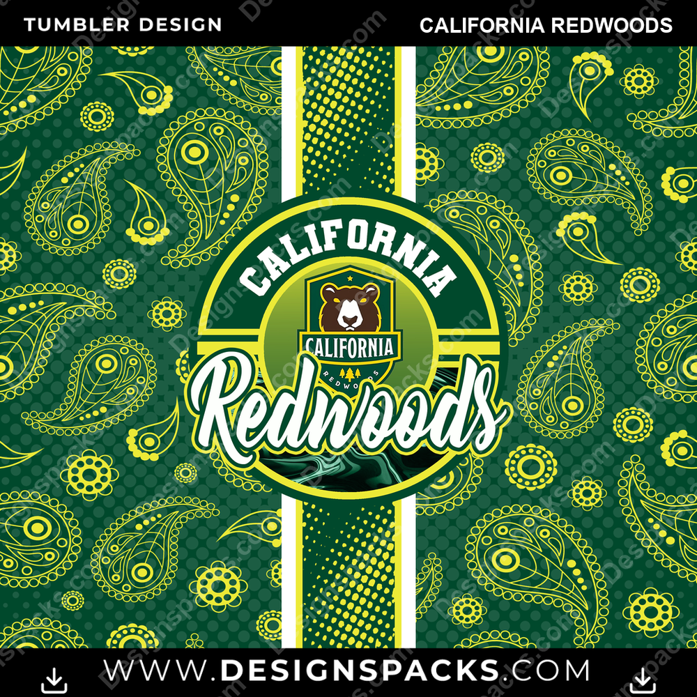 Lacrosse Handkerchief California Redwoods Tumbler Digital Wrap Design
