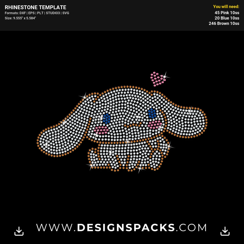 Cinnamoroll Sanrio Character Rhinestone Digital Template