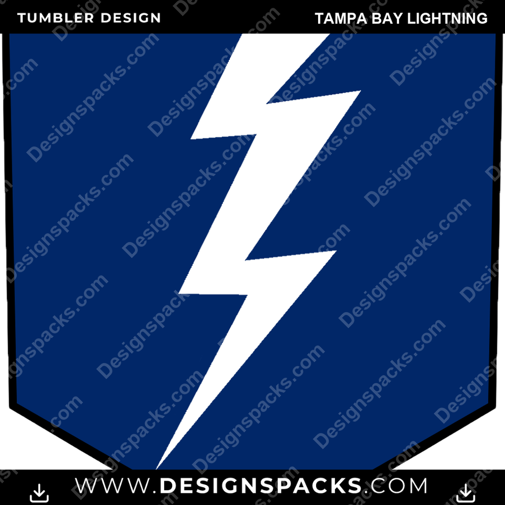 Hockey Sigil Tampa Bay Lightning NHL Hockey Tumbler Digital Wrap Design Download
