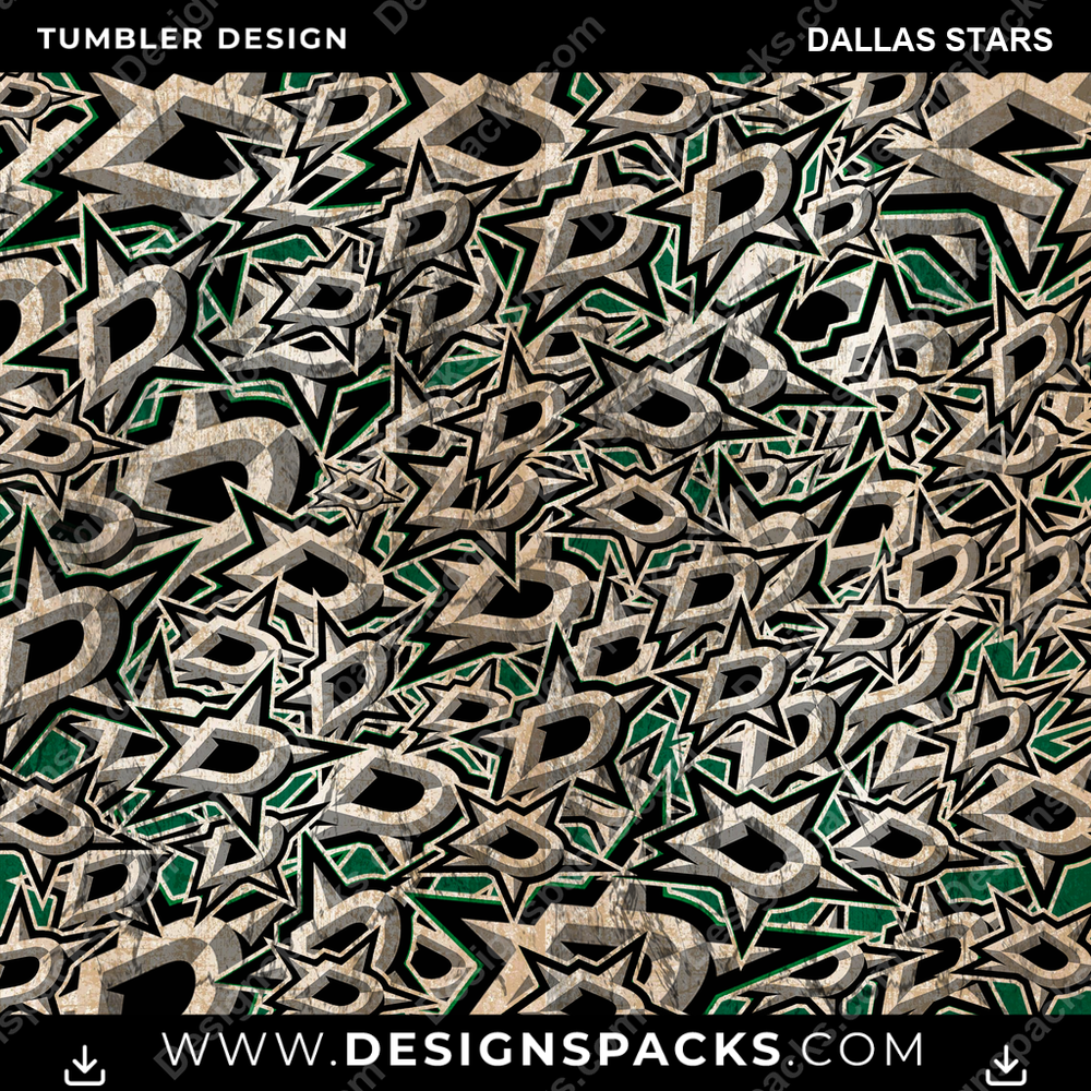 Hockey Logo BG Dallas Stars NHL Hockey Tumbler Digital Wrap Design Download