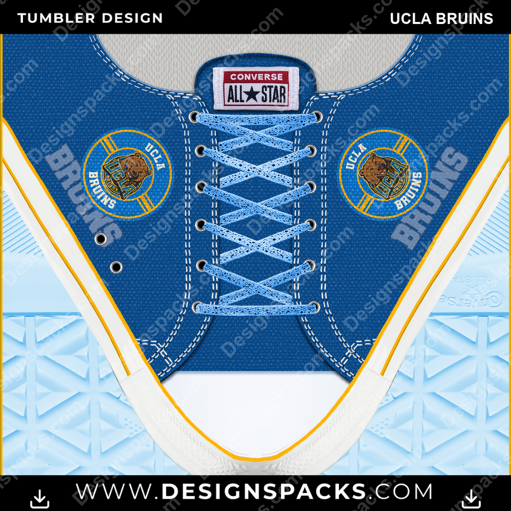 College Sport Converse UCLA Bruins Tumbler Digital Wrap Design