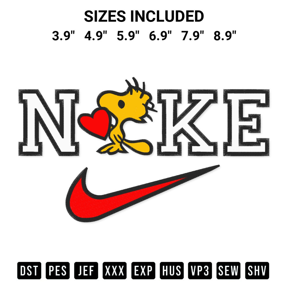 Elevate your next project with our Nike Woodstock Heart Embroidery Design embroidery file. Shop high-quality digital patterns instantly at Designspacks.com. Available sizes: 3.9", 4.9", 5.9", 6.9", 7.9", 8.9".