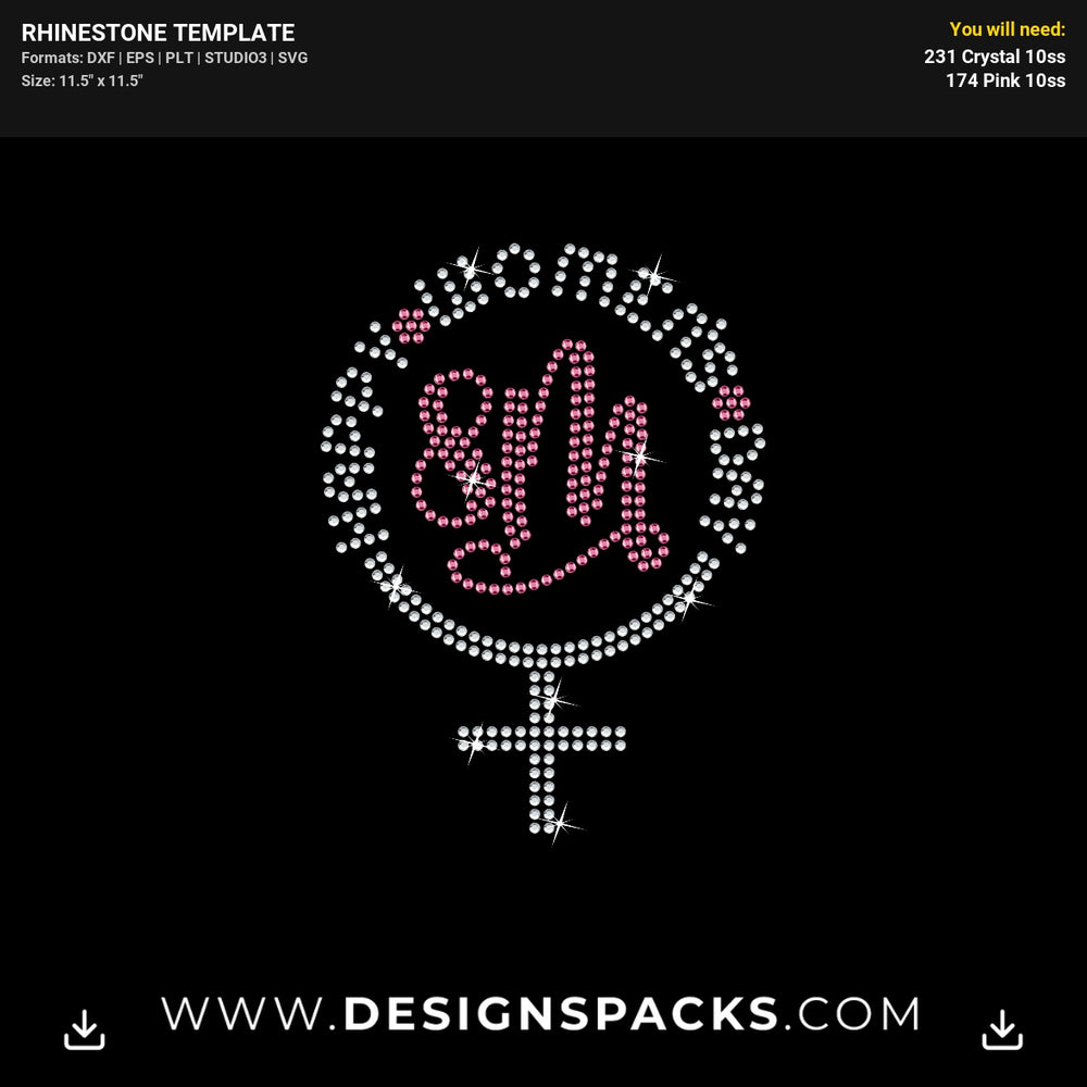 Womens Day Celebration Shirt Design Rhinestone Digital Template