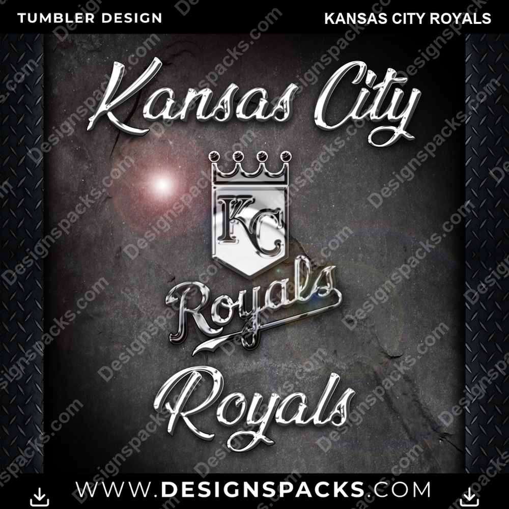Baseball Chrome Kansas City Royals Becher Digitales Wrap Design