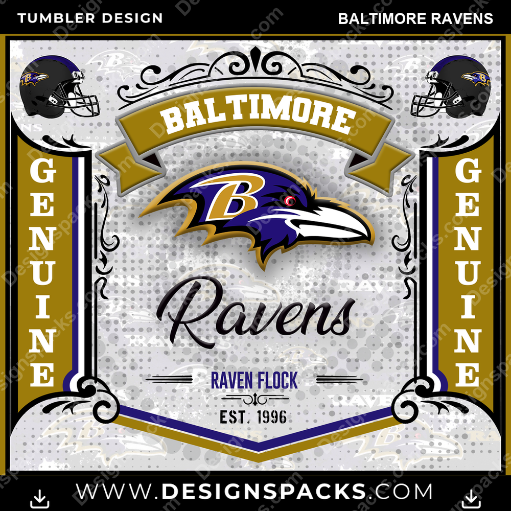 Football Bud Baltimore Ravens Becher Digitales Wrap Design