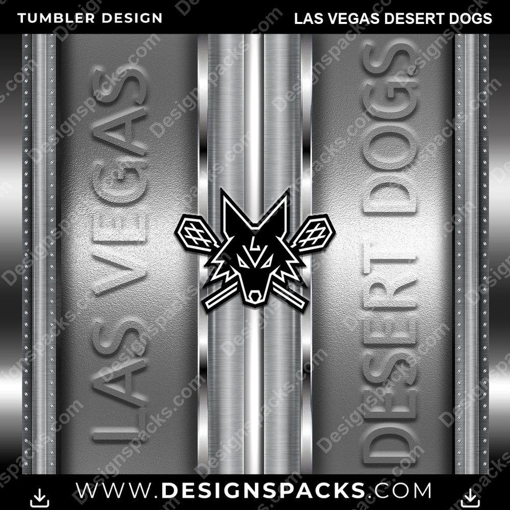Lacrosse Metallic Las Vegas Desert Dogs PLL Lacrosse Tumbler Digital Wrap Design Download