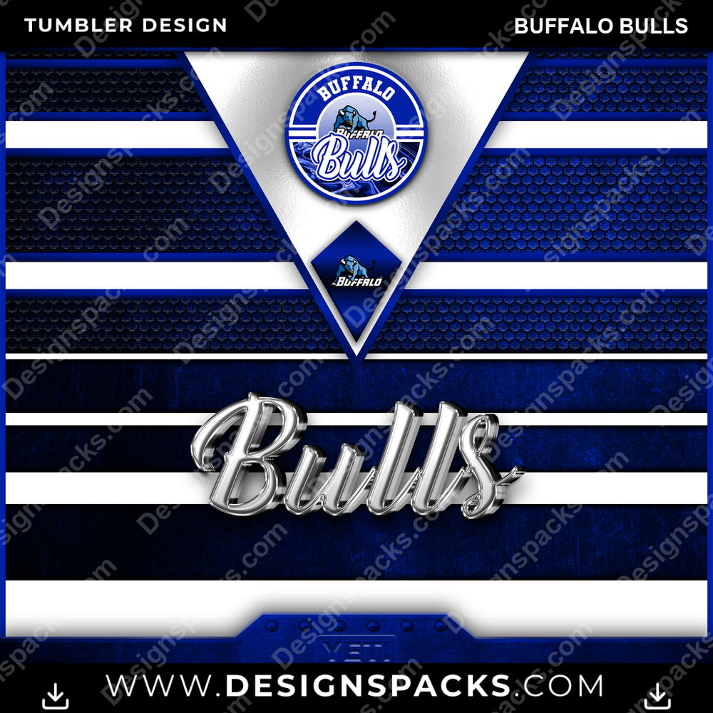 College Sport YETI Buffalo Bulls NCAA College Sport Tumbler Digital Wrap Design Download