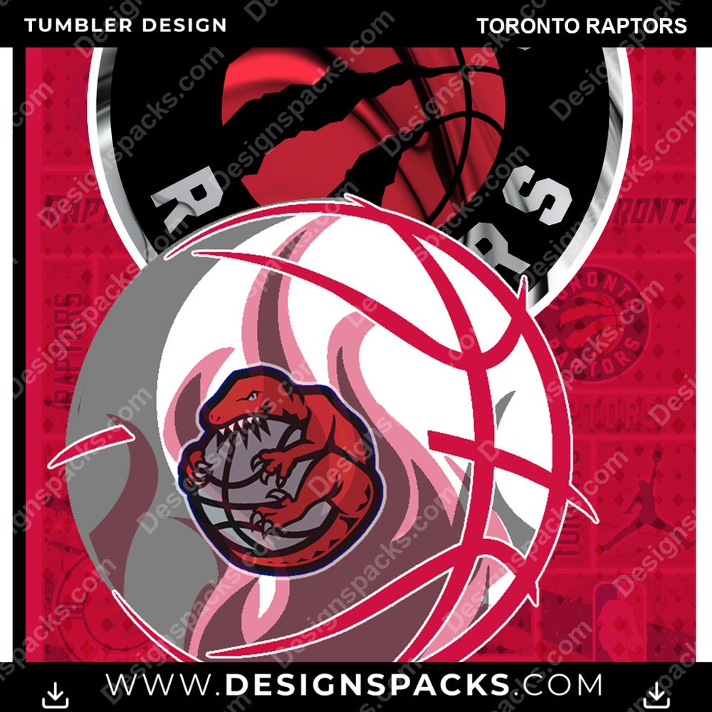 Basketball Posters Toronto Raptors Tumbler Digital Wrap Design