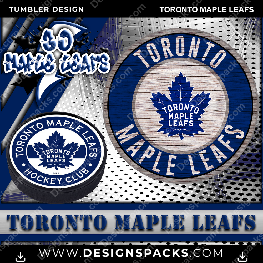 Hockey Go Team Toronto Maple Leafs Tumbler Digital Wrap Design