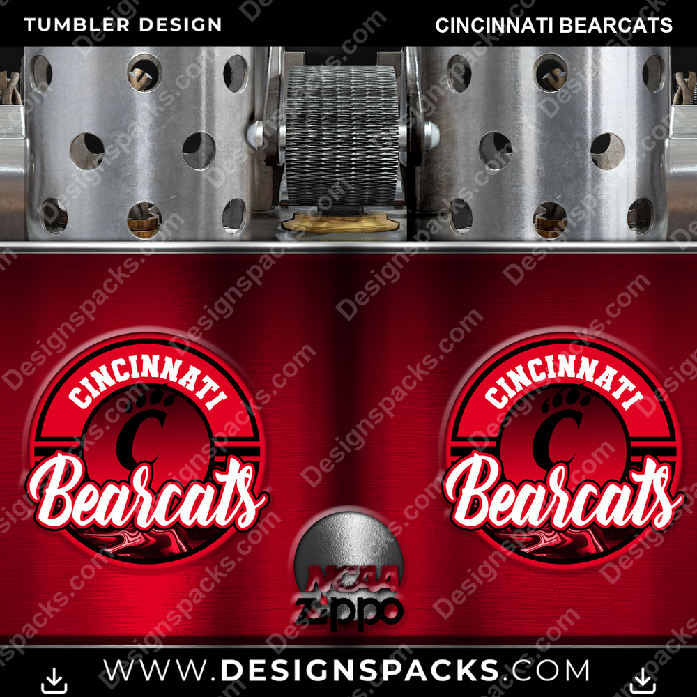 College Sport Zippo Lighter Cincinnati Bearcats NCAA College Sport Tumbler Digital Wrap Design Download