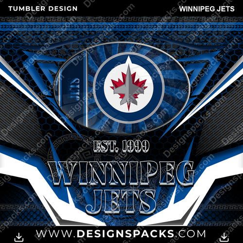Hockey Tribal Winnipeg Jets Tumbler Digital Wrap Design