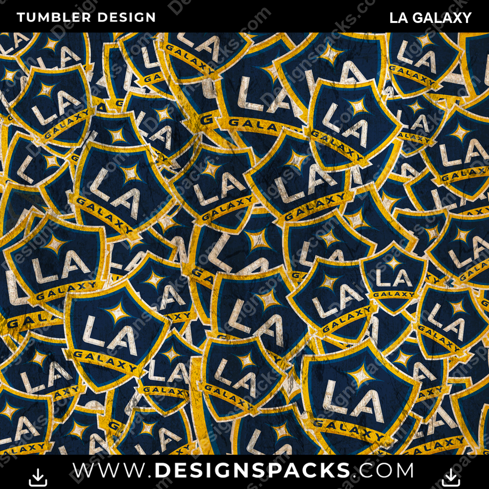 Soccer Logo BG LA Galaxy Tumbler Digital Wrap Design
