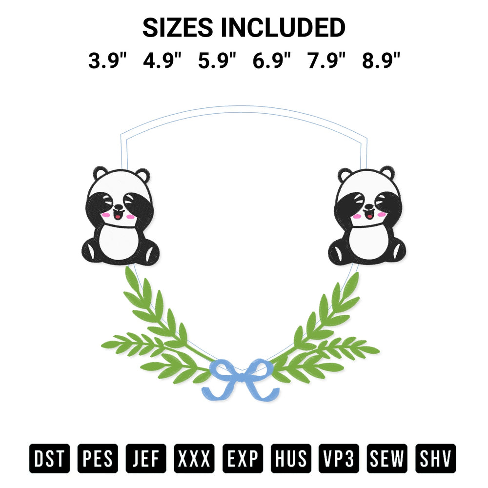 Download the Frame Panda Cute Embroidery Design machine embroidery design exclusively at Designspacks.com. Premium digitized pattern for apparel and DIY crafts. Available sizes: 3.9", 4.9", 5.9", 6.9", 7.9", 8.9".