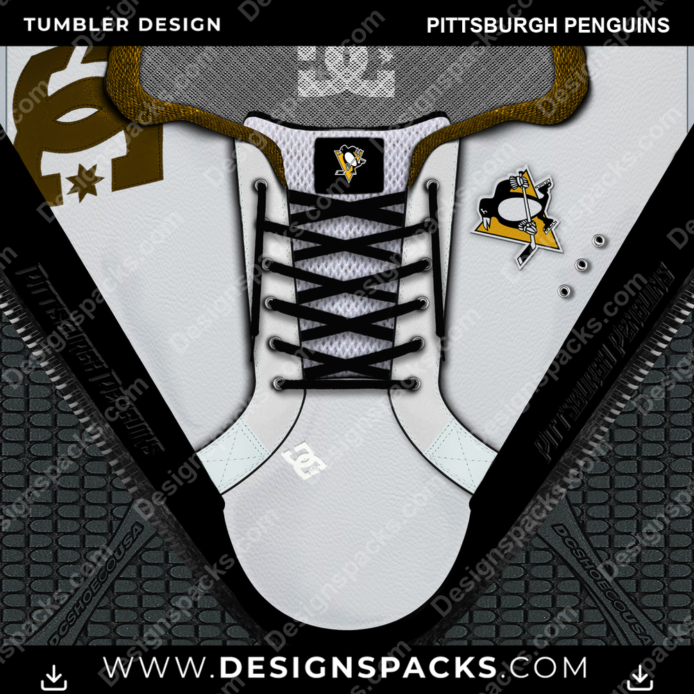 Ice Hockey DC Sneaker Pittsburgh Penguins Tumbler Digital Wrap Design
