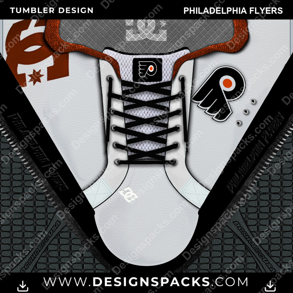 Ice Hockey DC Sneaker Philadelphia Flyers NHL Hockey Tumbler Digital Wrap Design Download