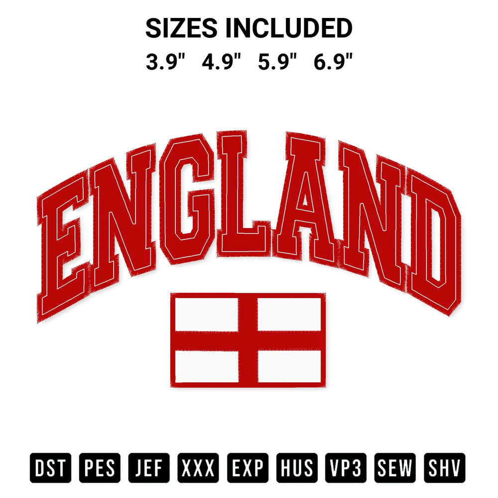 Shop the Retro England Flag Embroidery Design machine embroidery pattern at Designspacks.com. Beautifully digitized for flawless stitching on any fabric. Available sizes: 3.9", 4.9", 5.9", 6.9".