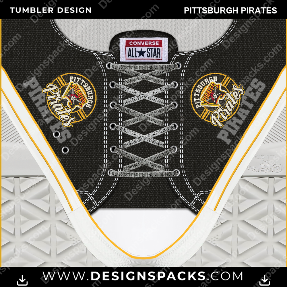 Diseño digital para vaso "Baseball Converse Pittsburgh Pirates".