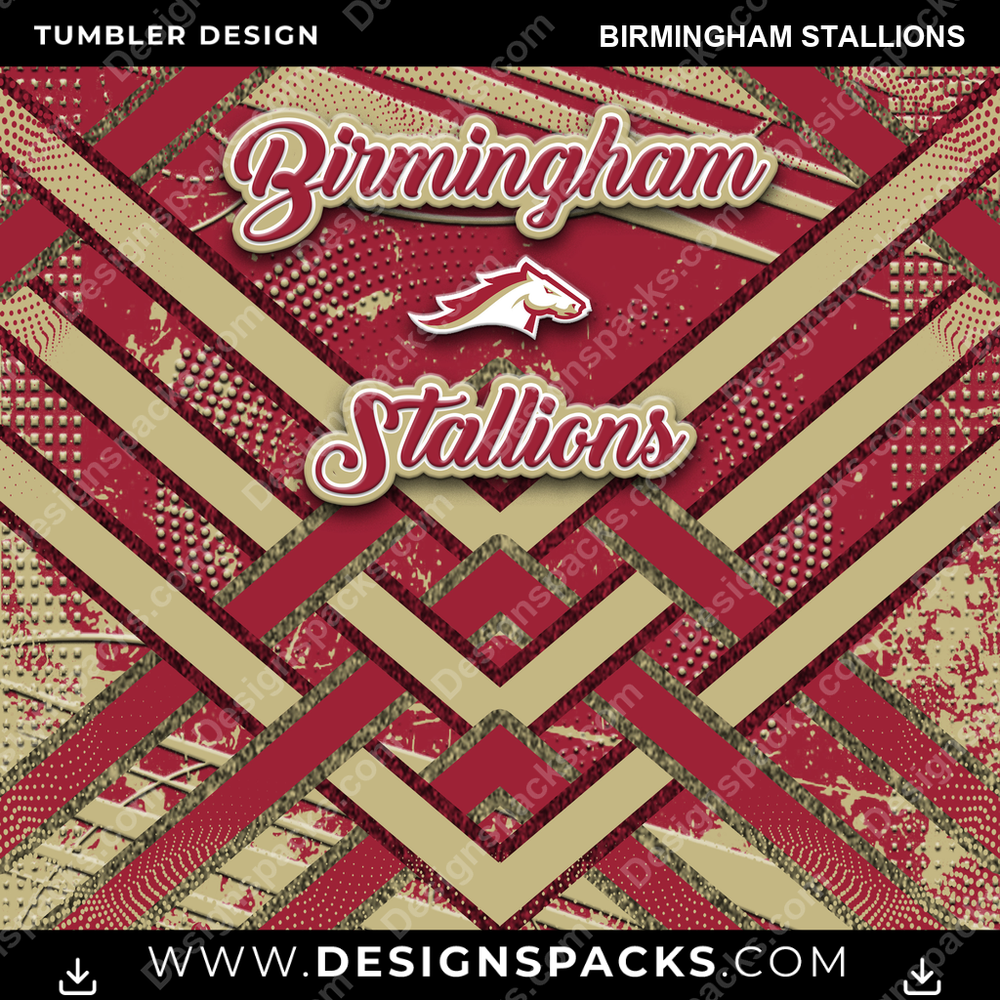 Canada Football Glitter Stripe Birmingham Stallions CFL Canada Tumbler Digital Wrap Design Download