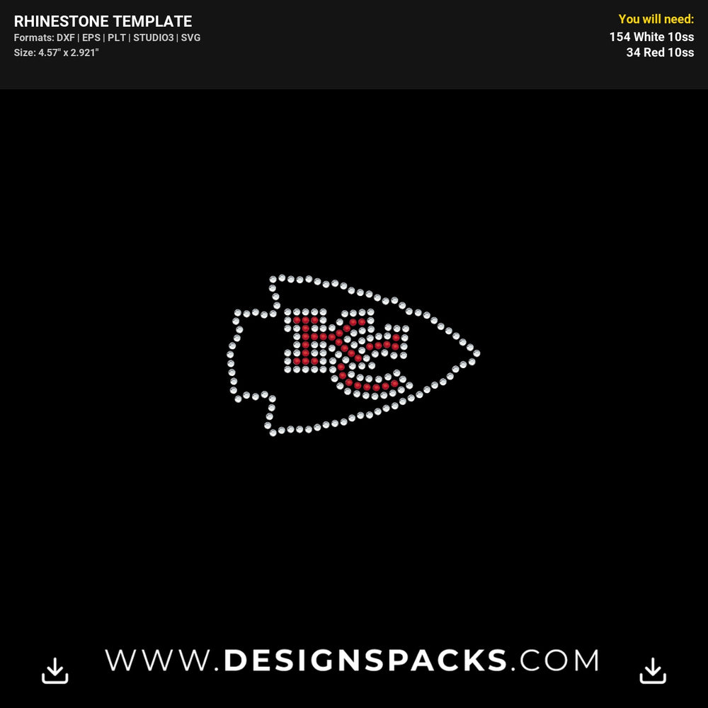 Kansas City Chiefs Fueled By Haters Rhinestone Digital Template