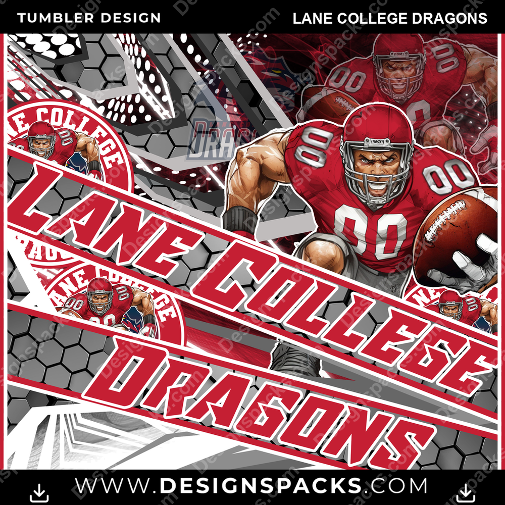 College Sport Fathead Lane College Dragons NCAA College Sport Tumbler Digital Wrap Design Download