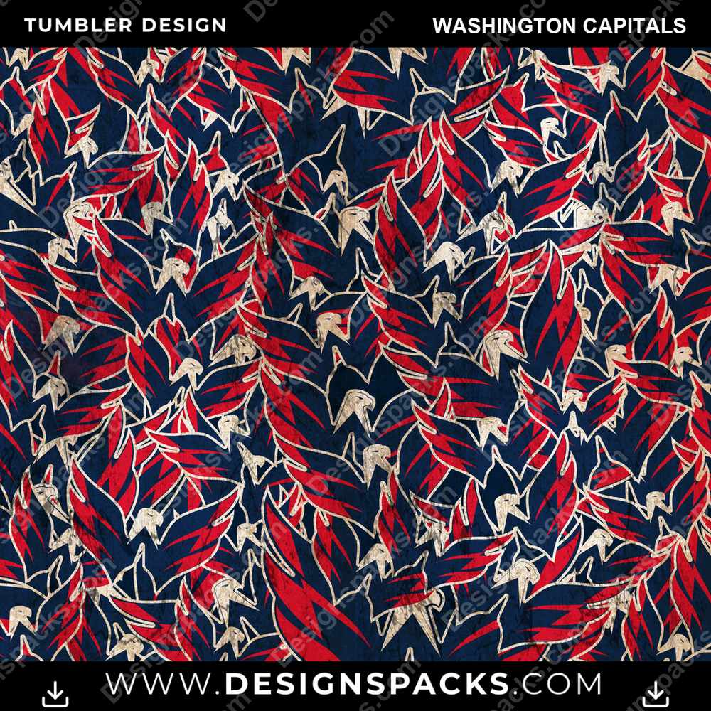 Hockey Logo BG Washington Capitals Tumbler Digital Wrap Design