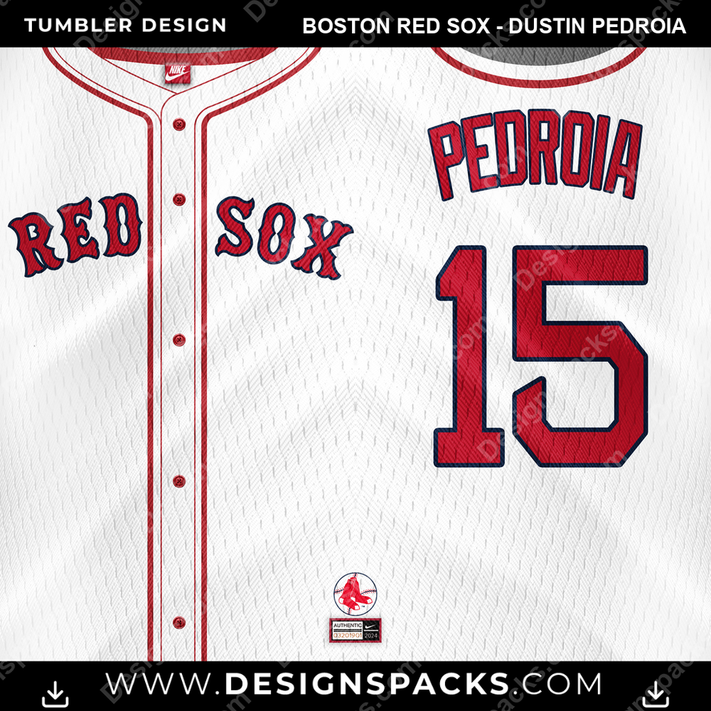 Baseball Jersey Boston Red Sox - Dustin Pedroia Tumbler Digital Wrap Design