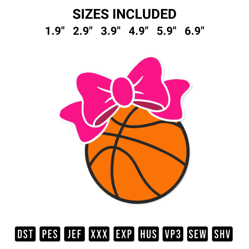 Elevate your next project with our Basketball Bow Embroidery Design embroidery file. Shop high-quality digital patterns instantly at Designspacks.com. Available sizes: 1.9", 2.9", 3.9", 4.9", 5.9", 6.9".