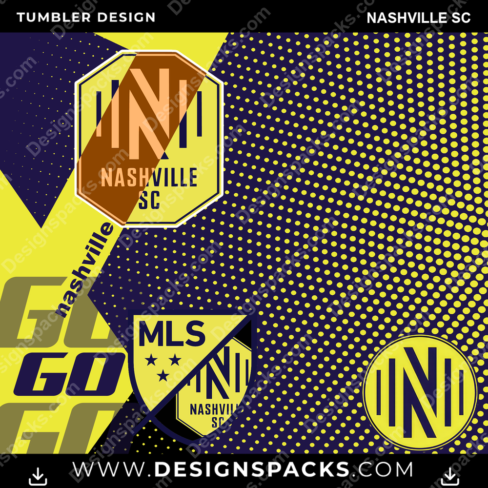 US Soccer GO Nashville SC Tumbler Digital Wrap Design