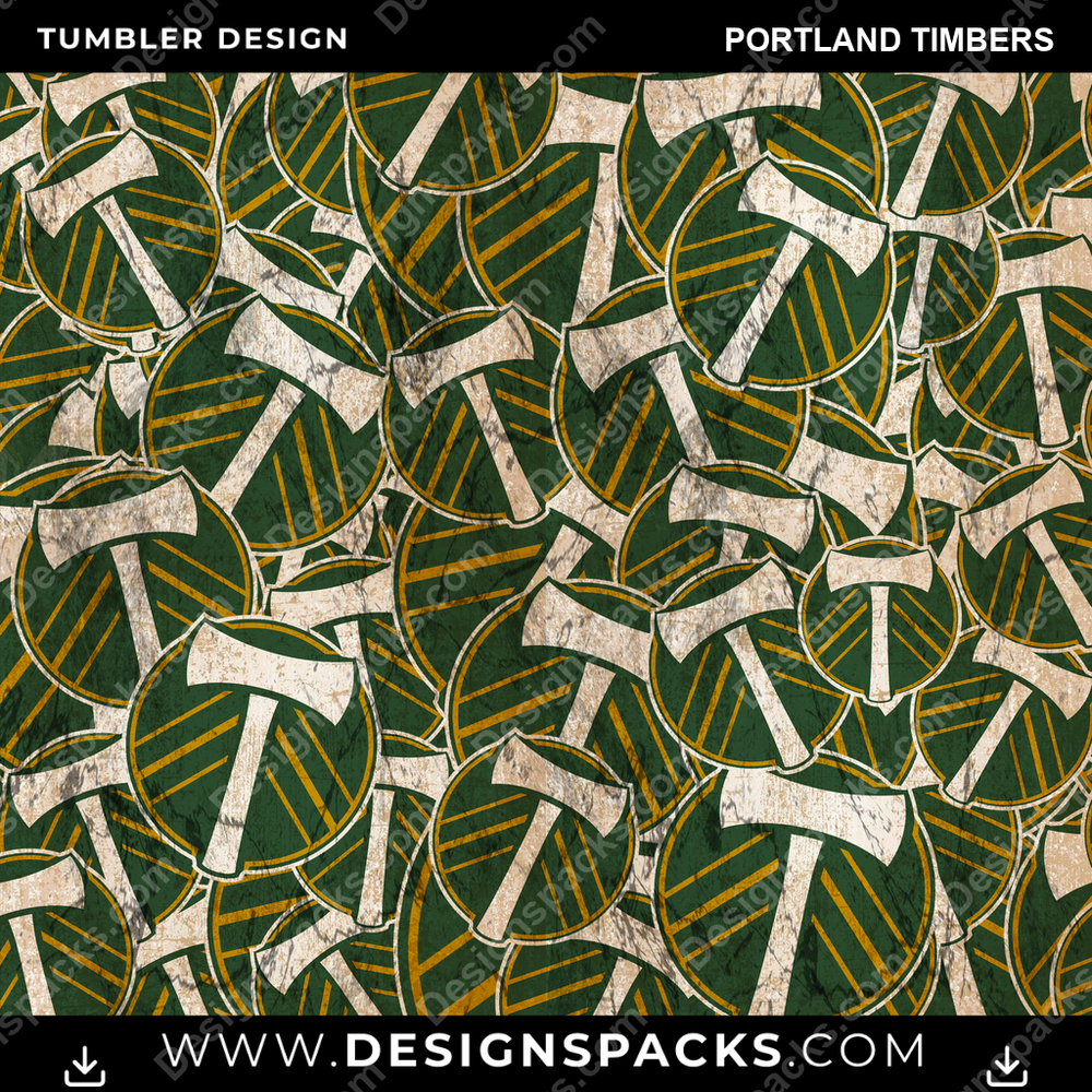 Soccer Logo BG Portland Timbers Tumbler Digital Wrap Design