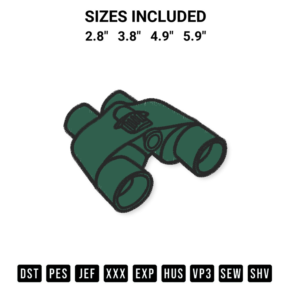 Looking for the perfect pattern? Download the Binoculars Embroidery Design embroidery design today at Designspacks.com. Crisp, clean stitching guaranteed. Available sizes: 2.8", 3.8", 4.9", 5.9".