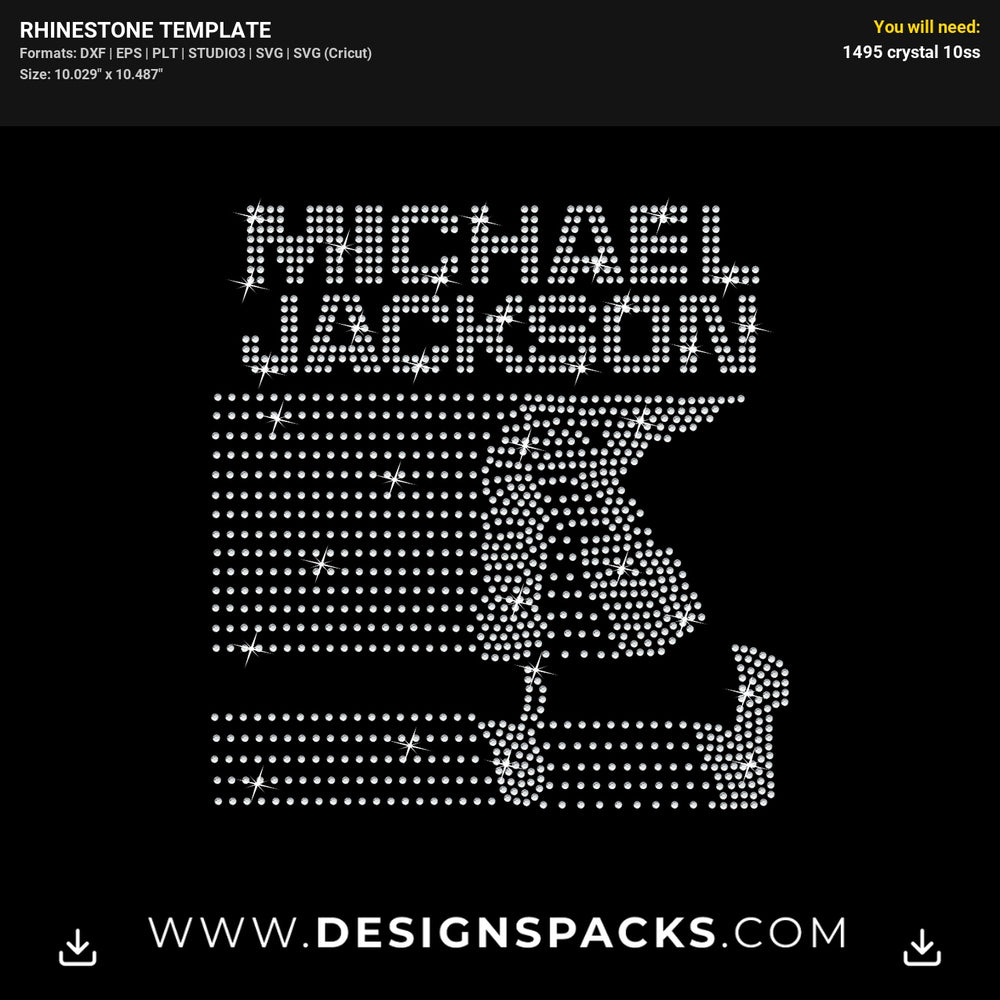 Michael Jackson1 Rhinestone Digital Template