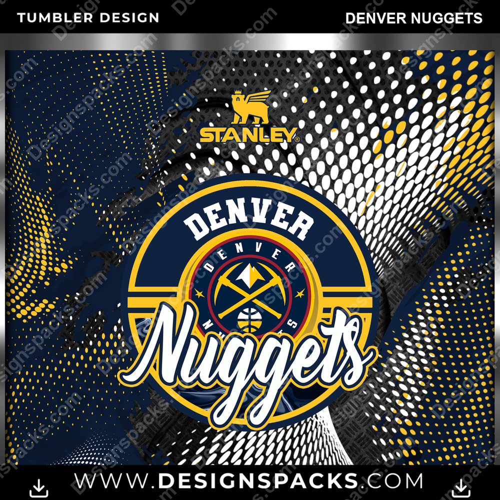 Basketball Stanley Denver Nuggets Tumbler Digital Wrap Design