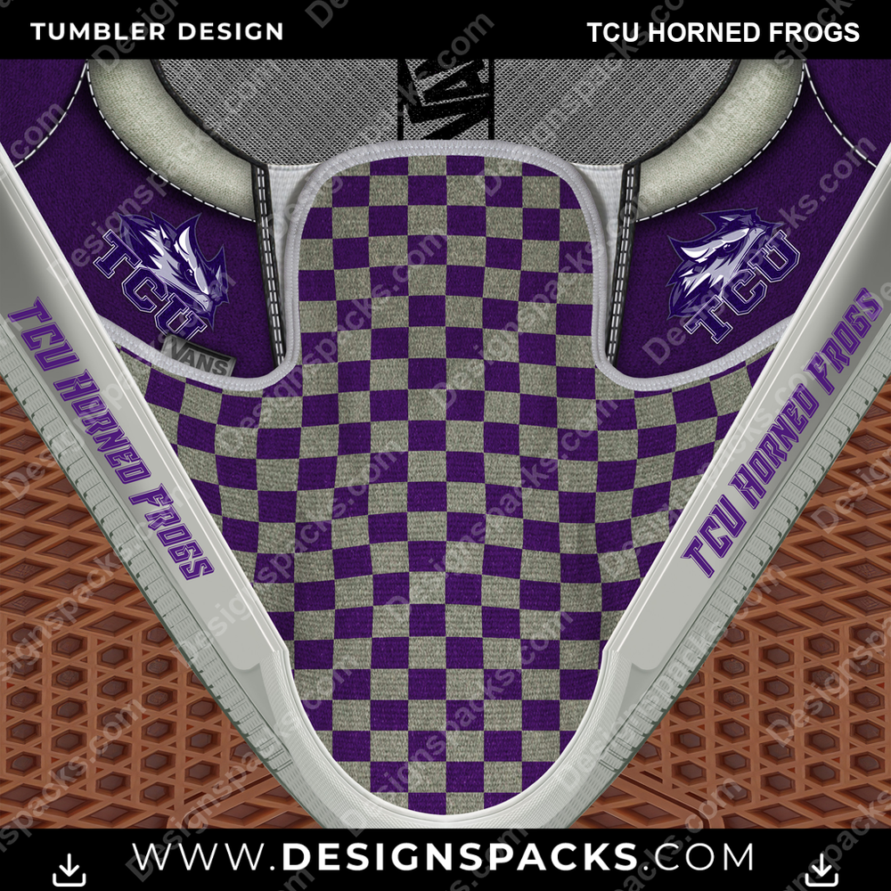 College Sport Vans Classic TCU Horned Frogs NCAA College Sport Tumbler Digital Wrap Design Download