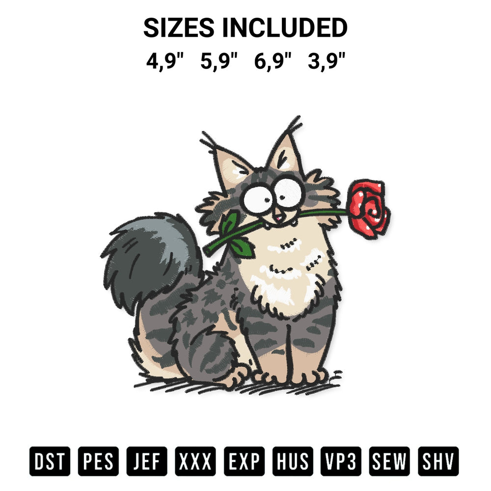 Stitch like a pro with the Maine Coon Cat Logo Embroidery Design embroidery pattern from Designspacks.com. High-quality digital machine embroidery file. Available sizes: 4,9", 5,9", 6,9", 3,9".