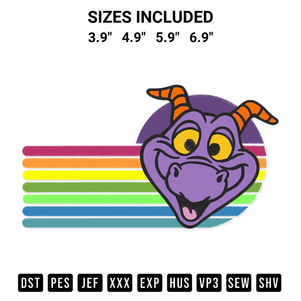Get the Rainbow Figment Embroidery Design embroidery design for your custom crafts! Premium digitized files available for instant download at Designspacks.com. Available sizes: 3.9", 4.9", 5.9", 6.9".
