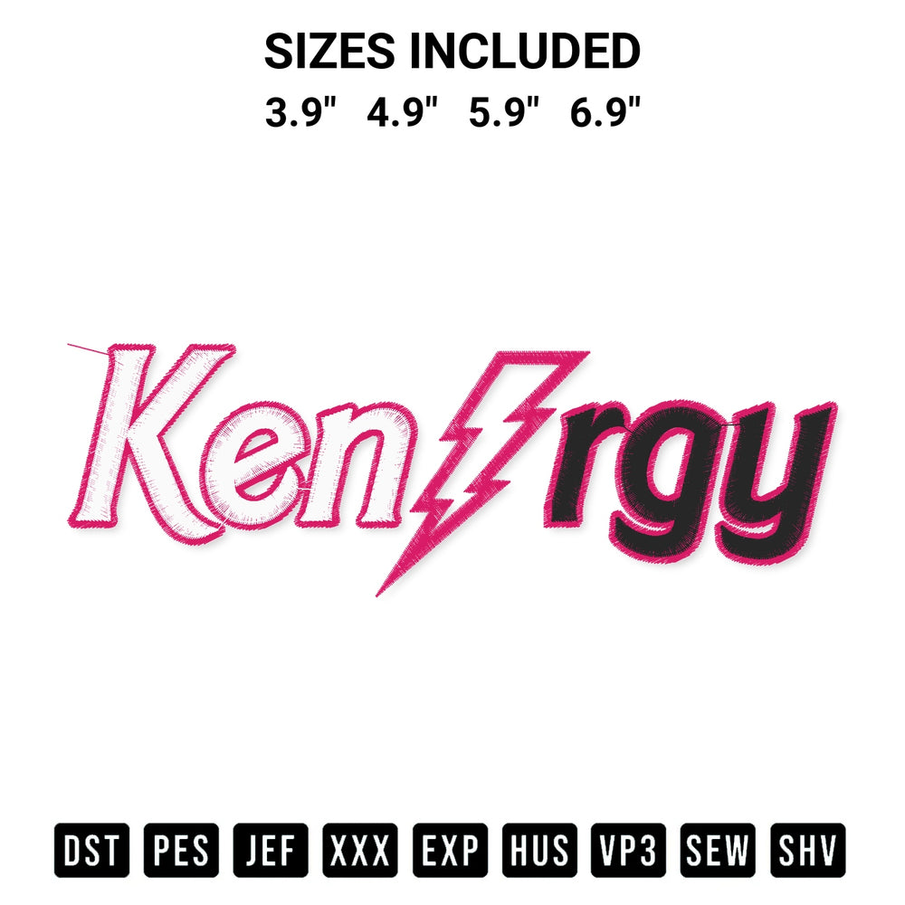 Discover the perfect addition to your crafting collection: Pinky I Am Kenough Embroidery Design embroidery file. Instantly available at Designspacks.com. Available sizes: 3.9", 4.9", 5.9", 6.9".