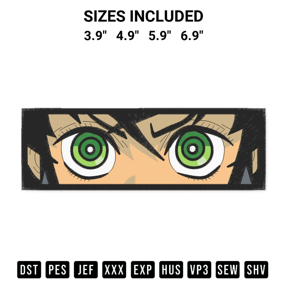 Shop the Inosuke Eyes Embroidery Design machine embroidery pattern at Designspacks.com. Beautifully digitized for flawless stitching on any fabric. Available sizes: 3.9", 4.9", 5.9", 6.9".
