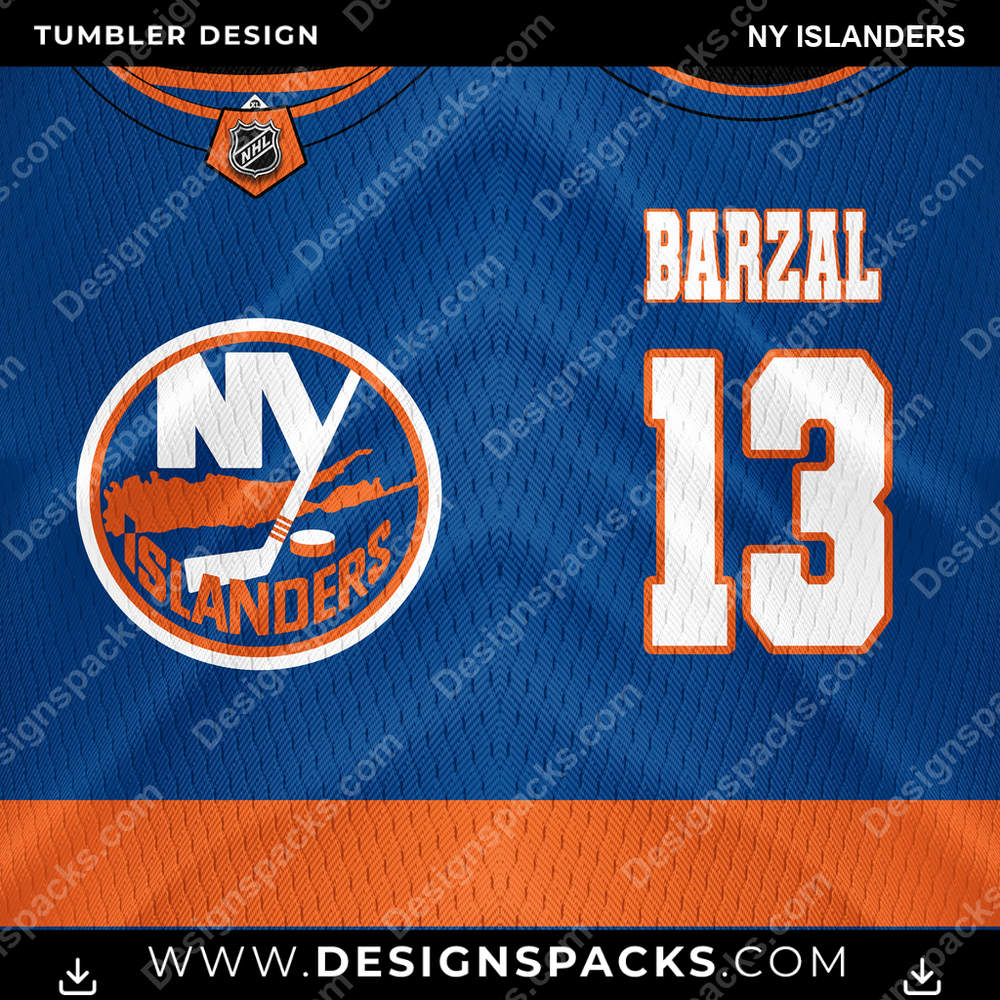 Ice Hockey Jersey NY Islanders NHL Hockey Tumbler Digital Wrap Design Download