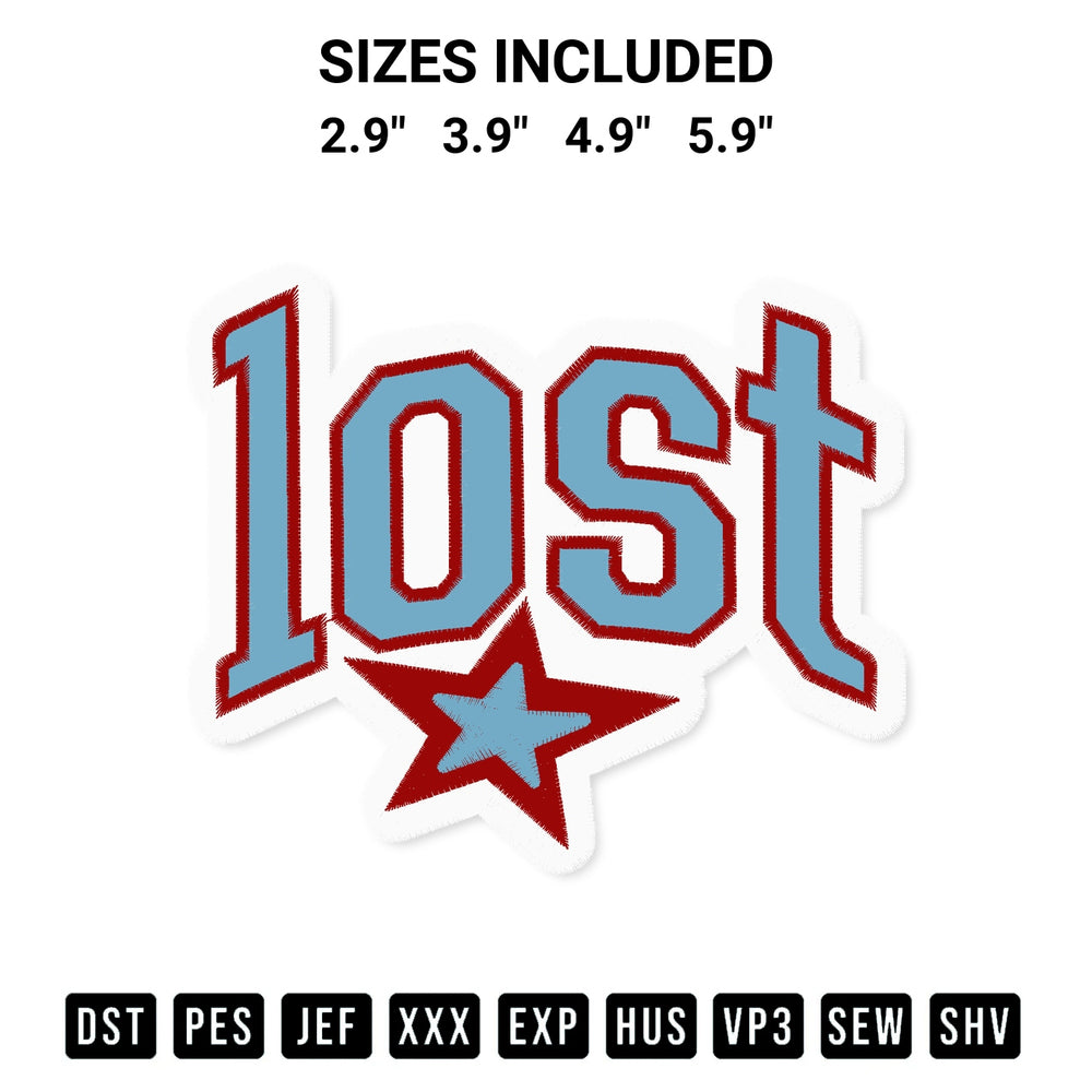 Add a unique touch to your apparel with the Mgk Lost Embroidery Design embroidery file. Premium instant download available now on Designspacks.com. Available sizes: 2.9", 3.9", 4.9", 5.9".