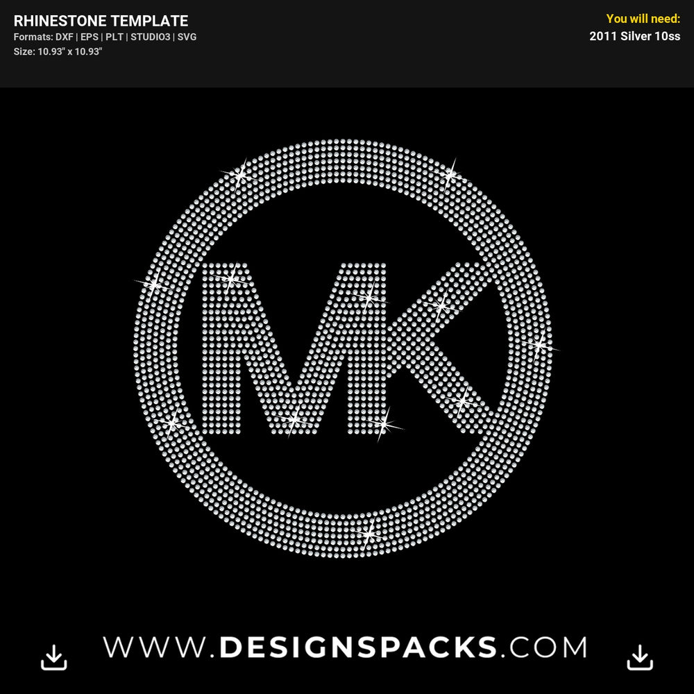 Michael Kors Designer Luxury Rhinestone Digital Template