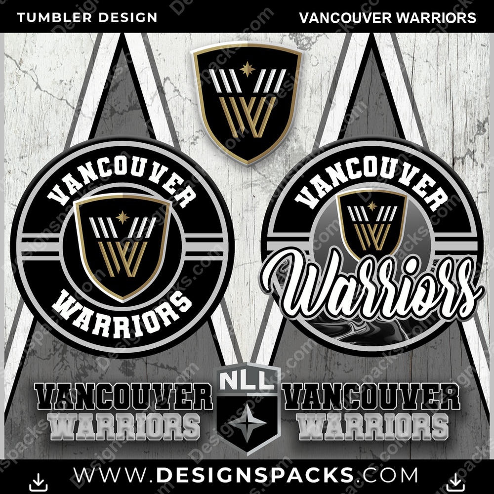Lacrosse Sports Vancouver Warriors PLL Lacrosse Tumbler Digital Wrap Design Download