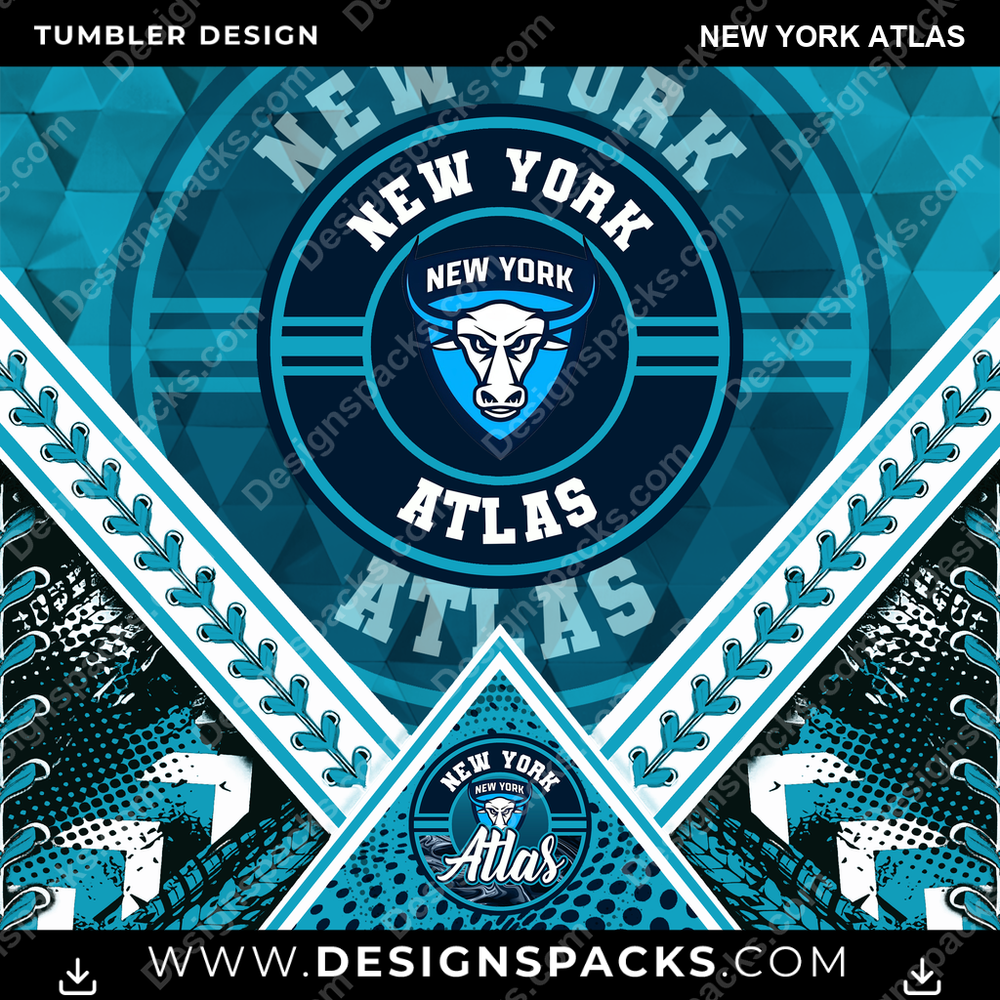 Lacrosse Diamond New York Atlas Tumbler Digital Wrap Design
