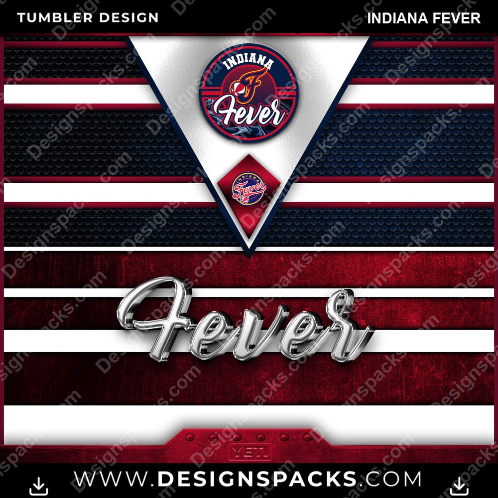 Basketball YETI Indiana Fever NBA Basketball Tumbler Digital Wrap Design Download