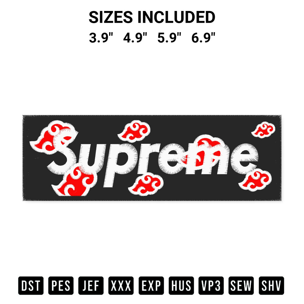 Download the Akatsuki Supreme Embroidery Design machine embroidery design exclusively at Designspacks.com. Premium digitized pattern for apparel and DIY crafts. Available sizes: 3.9", 4.9", 5.9", 6.9".