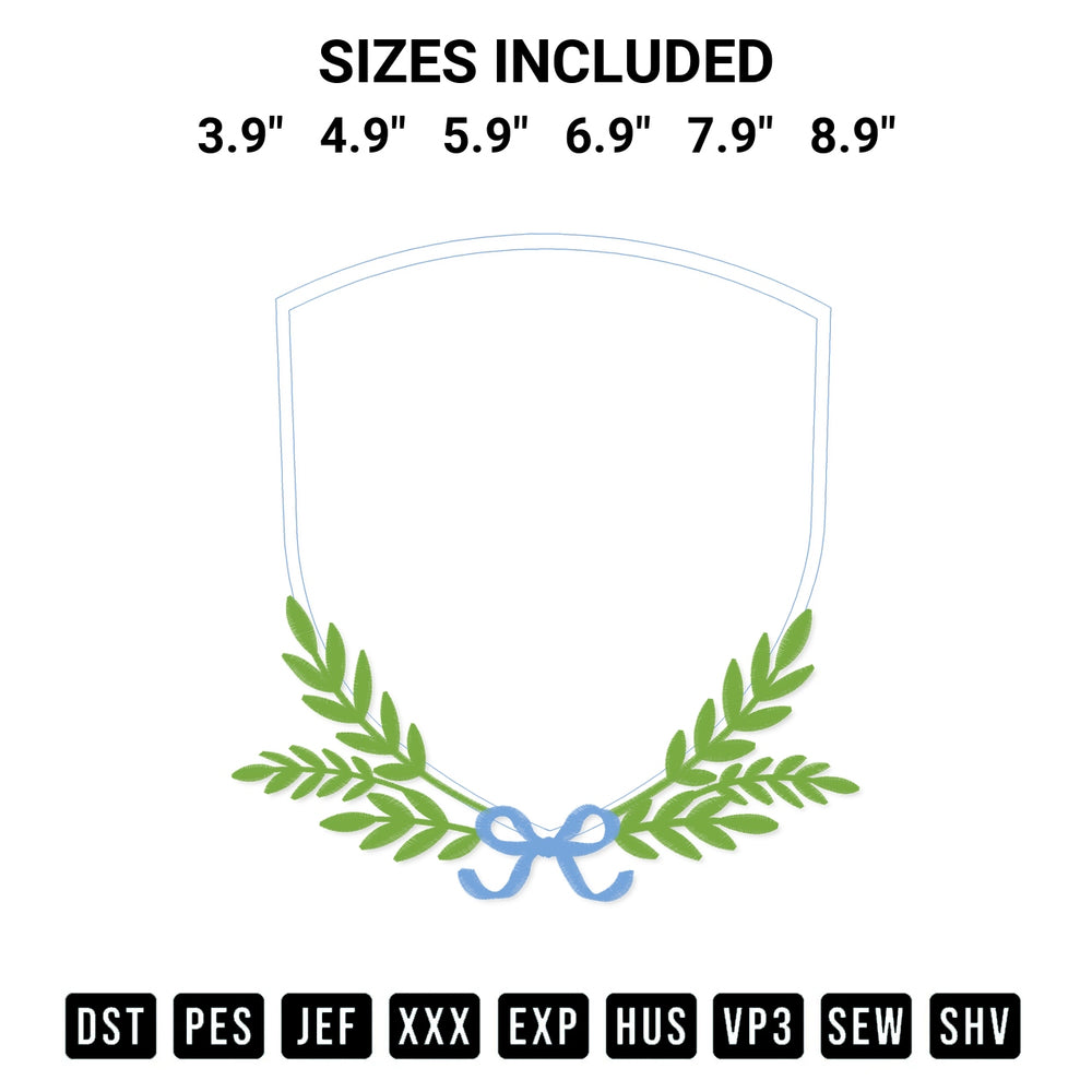 Stitch like a pro with the Bow And Leaf Frame Embroidery Design embroidery pattern from Designspacks.com. High-quality digital machine embroidery file. Available sizes: 3.9", 4.9", 5.9", 6.9", 7.9", 8.9".